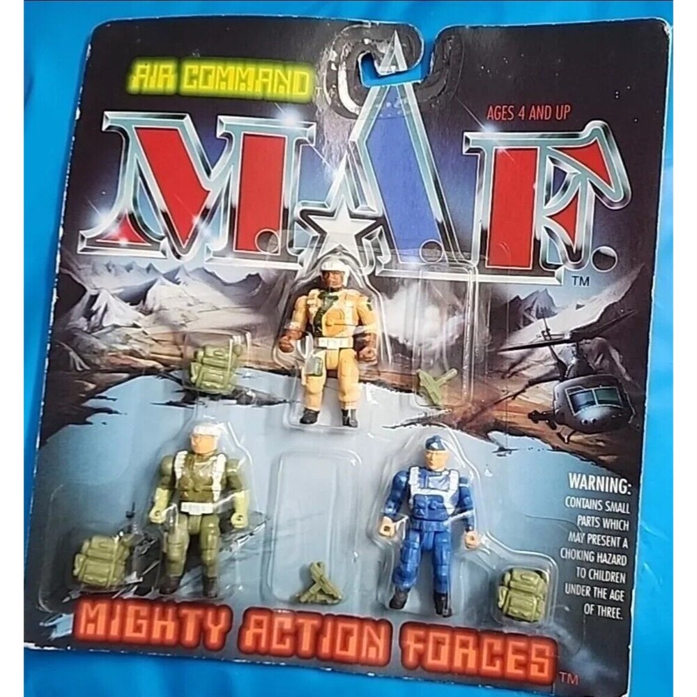 MAF Mighty Action Forces Ace 1992 Novelties - Air Command Figures Set Vintage